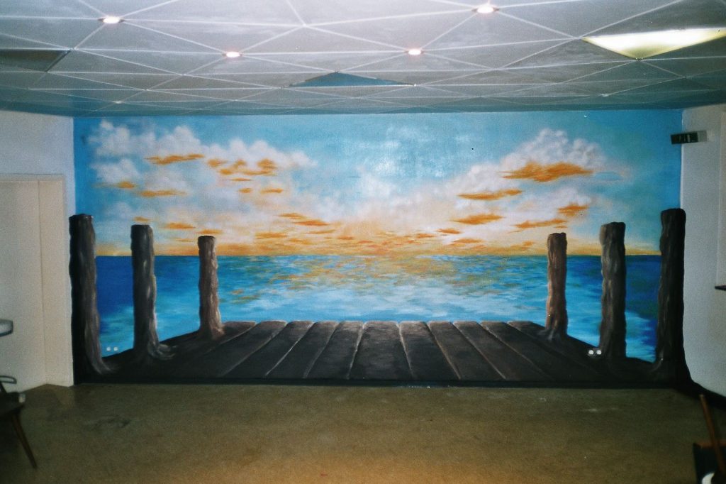2003 Illusionistische Wandmalerei (FA K) im Café - EJG