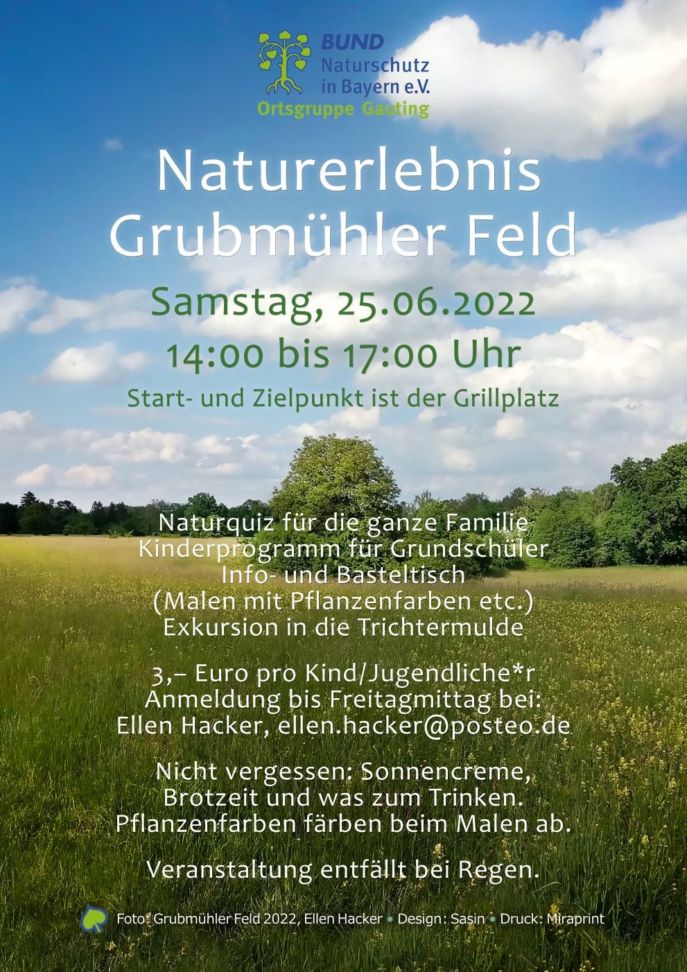 Bund Naturschutz in Bayern e.V.: Naturerlebnis Grubmühler Feld